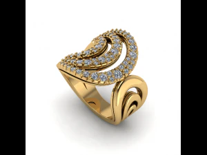 57 Set of earrings and ring 3D Print Model