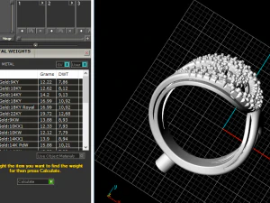 57 Set of earrings and ring 3D Print Model