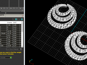 57 Set of earrings and ring Model do druku 3D