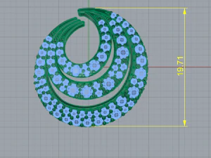57 Set of earrings and ring 3D Print Model