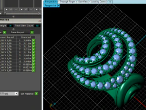 57 Set of earrings and ring 3D Print Model
