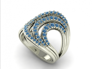 57 Set of earrings and ring Model do druku 3D