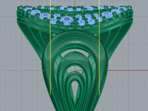 57 Set of earrings and ring 3D Print Model