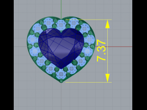 58 Pendant in the form of a heart 3D Print Model