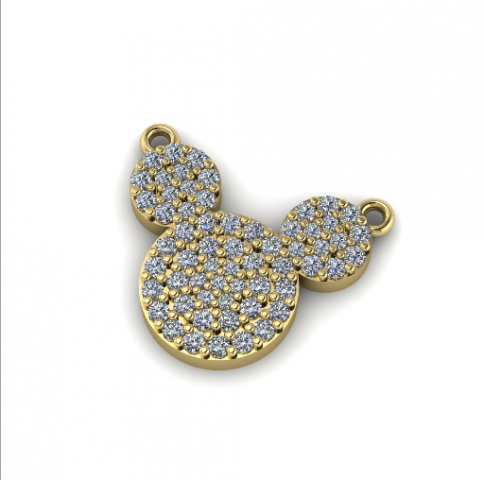 64 Pendant mickey mouse 3D Baskı Modeli .c4d .max .obj .3ds .fbx .stl .blend 