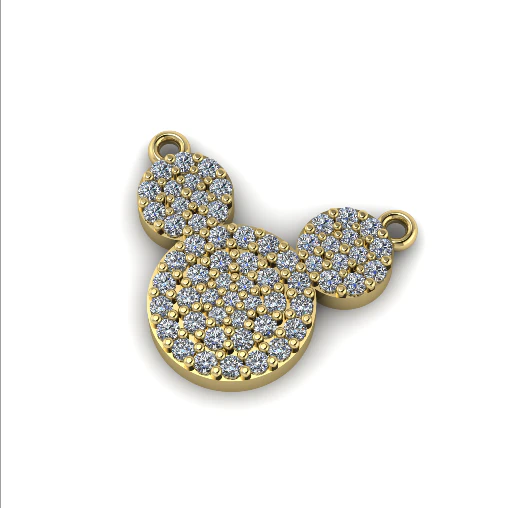 64 Pendant mickey mouse 3D Print Model .c4d .max .obj .3ds .fbx .stl .blend