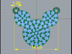 64 Pendant mickey mouse 3D Baskı Modeli