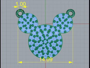 64 Pendant mickey mouse 3D Print Model