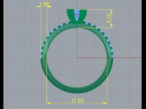 65 Engagement ring 3D Print Model