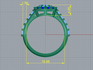 67 Ring Modello di stampa 3D