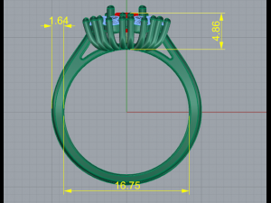 68 Beautiful female ring 3Dプリントモデル