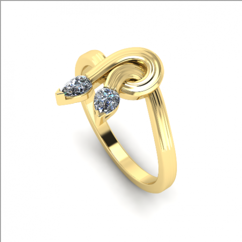 72 Female ring 3D-printmodel .c4d .max .obj .3ds .fbx .stl .blend 