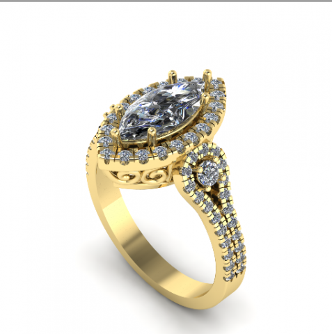 82 female ring 3D 打印模型 .c4d .max .obj .3ds .fbx .stl .blend 