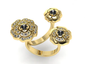 85 Zwei-Finger-Ring 3D Druckmodell