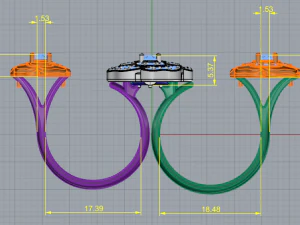 85 Two-finger ring 3D Print Model