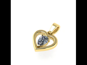 86 Heart pendant 3D Print Model