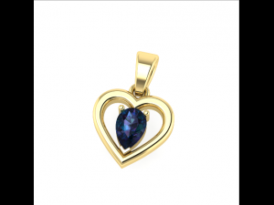 86 Heart pendant 3Dプリントモデル