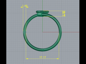 91 Beautiful female ring 3D Принт Модель