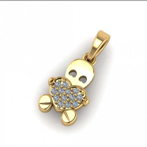 92 Pendant with a heart Model Cetak 3D .c4d .max .obj .3ds .fbx .stl .blend 