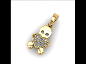 92 Pendant with a heart 3D Print Model