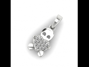 92 Pendant with a heart Model Cetak 3D