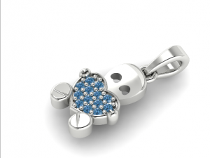 92 Pendant with a heart Model Cetak 3D