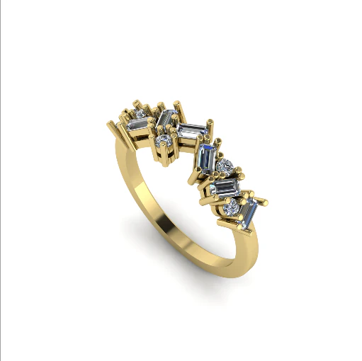 95 Female ring 3D Print Model .c4d .max .obj .3ds .fbx .stl .blend 
