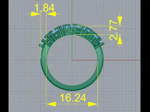 95 Female ring 3D Print Model