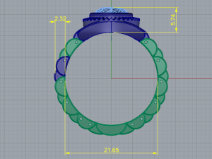 152 Ring for men 3D 打印模型