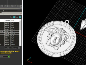 98 Pendant with face 3D Print Model