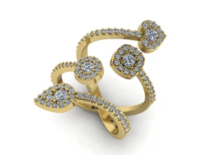 100 Ring for women 3D Print Model