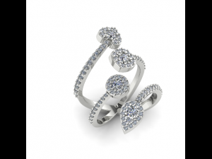 100 Ring for women Model do druku 3D
