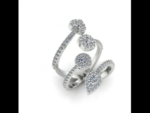 100 Ring for women 3D Print Model