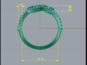 100 Ring for women Model do druku 3D