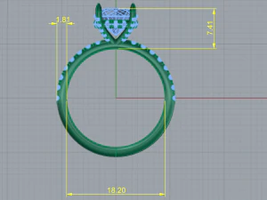 104 Ring for women 3D Print Model