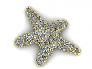 106 Pendant in the form of a starfish 3D Print Model