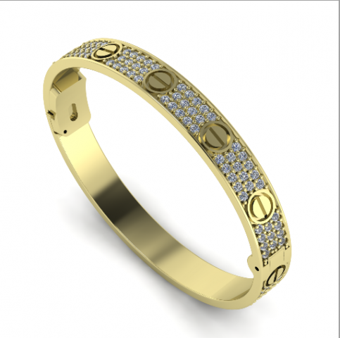 107 Bracelet 3D-printmodel .c4d .max .obj .3ds .fbx .stl .blend 