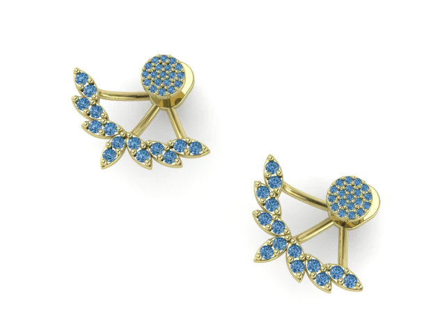 110 Earrings 3D Print Model .c4d .max .obj .3ds .fbx .stl .blend 