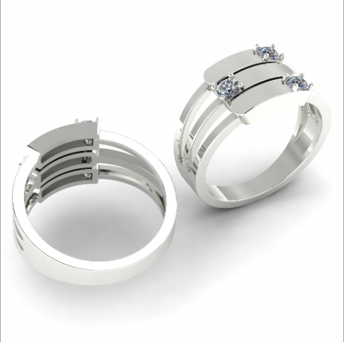 124 Beautiful ring 3D-printmodel .c4d .max .obj .3ds .fbx .stl .blend 