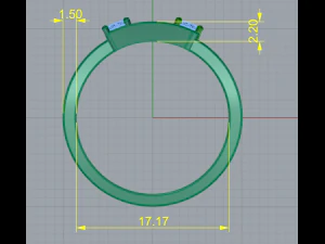 124 Beautiful ring 3D Print Model