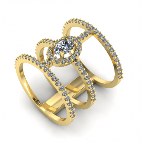 125 Womens beautiful ring 3D Baskı Modeli .c4d .max .obj .3ds .fbx .stl .blend 