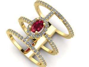 125 Womens beautiful ring 3D Baskı Modeli