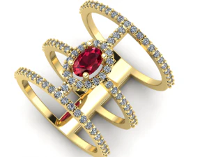 125 Womens beautiful ring 3D Print Model