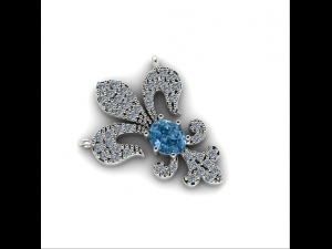 126 Pendant royal lily 3D Print Model