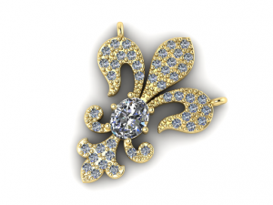 126 Pendant royal lily 3D प्रिंट मॉडल