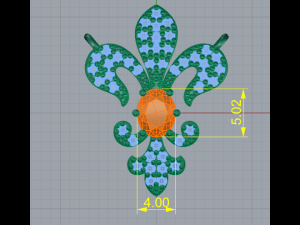 126 Pendant royal lily 3D प्रिंट मॉडल