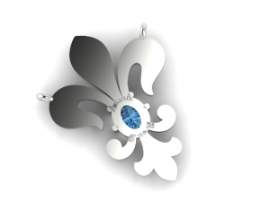 126 Pendant royal lily 3D प्रिंट मॉडल