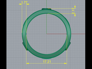 127 Ring Modello di stampa 3D