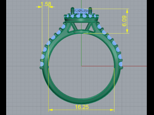 128 Women Band Ring Modèles 3D en vedette
