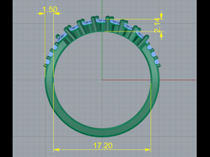 132 Ring Model Cetak 3D